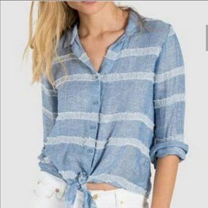 Bella Dahl Tie Front Button Down - Linen